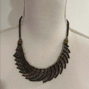 Elegant Bronze Statement Necklace